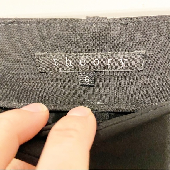 Theory | Woman’s Black Pleater Ankle Trousers Size 6 - Picture 3 of 12